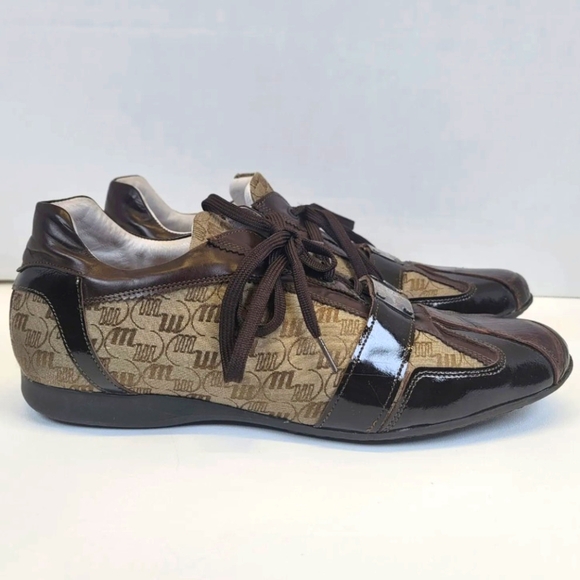 Mauri Other - Mauri 8840 Dark Brown Tan Alligator Patent Leather Sneakers Siz3 12